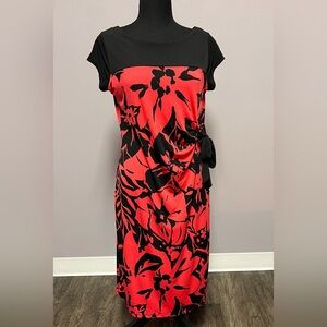 MOTHERHOOD Dress MATERNITY Medium RED BLACK Women M